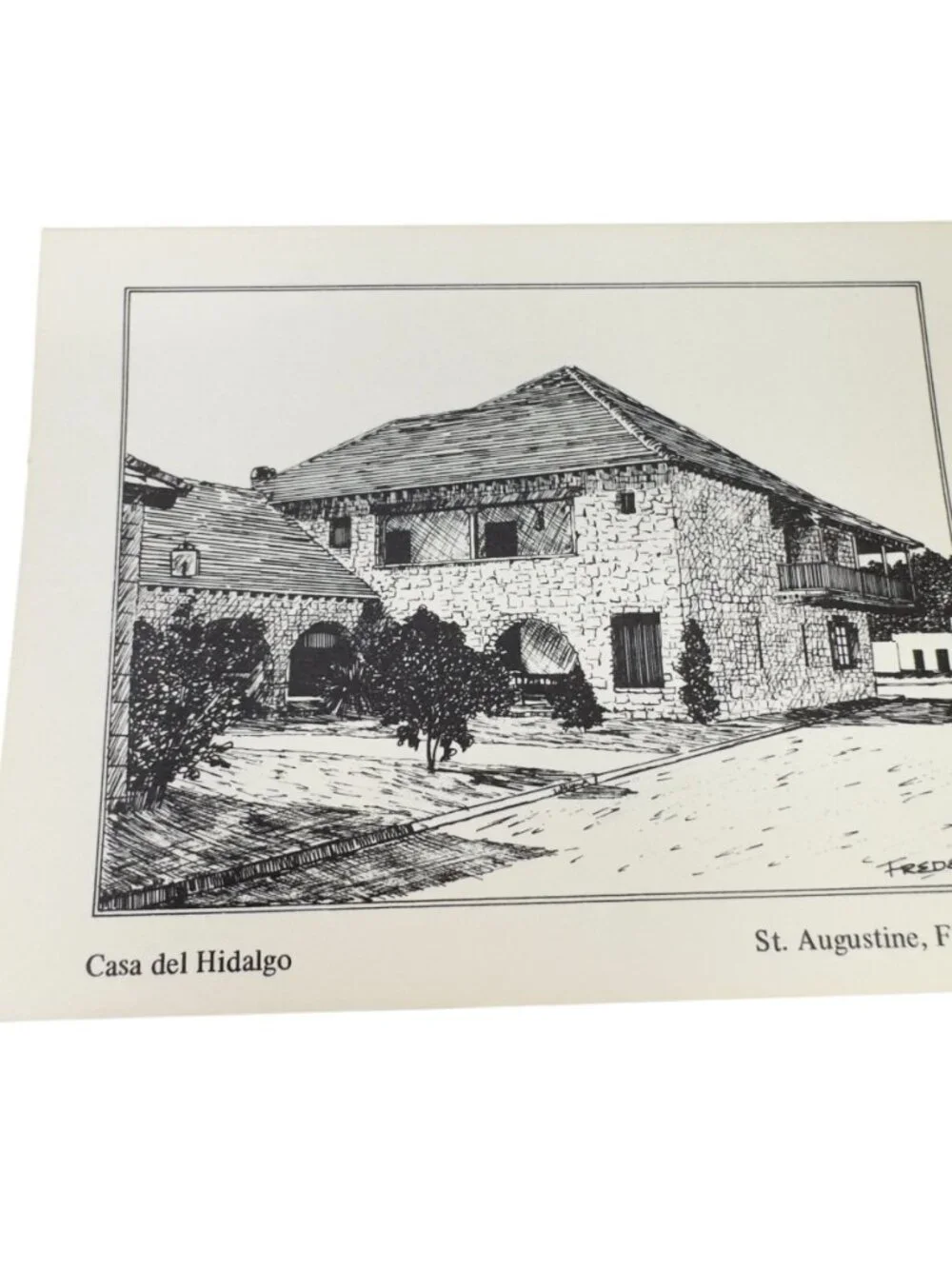 Historic St. Augustine Notes Chris Fredeman 1969 Set Of 12 Sketch Cards Box